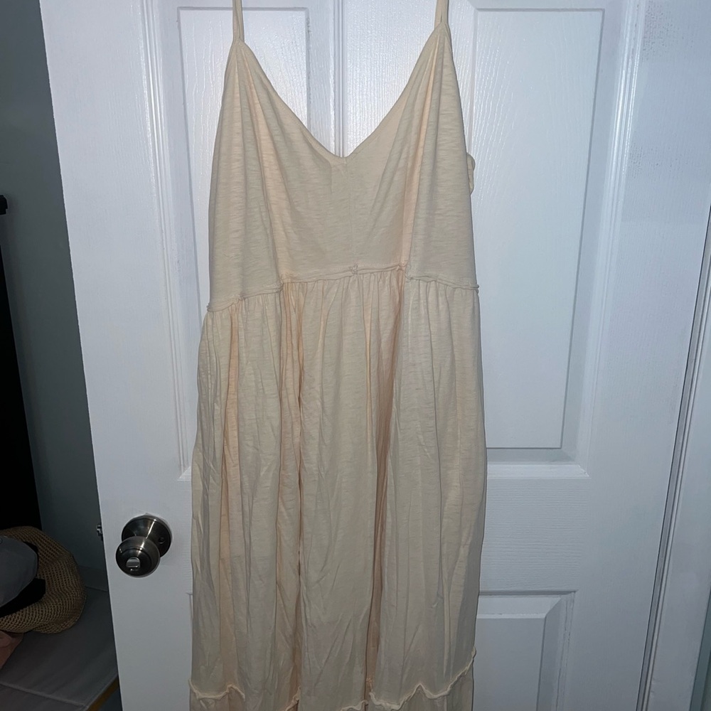 American Eagle Outfitters Cream Midi Dress